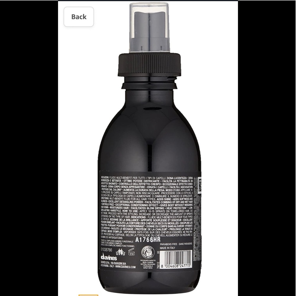 DAVINES ALL IN ONE MILK ANTI FRIZZ CONDITIONER - Picture 3 of 3